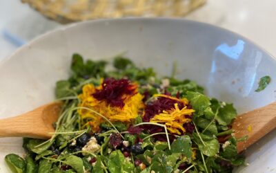 Arugula & Watercress Salad With Pepitas And Blue Chesse